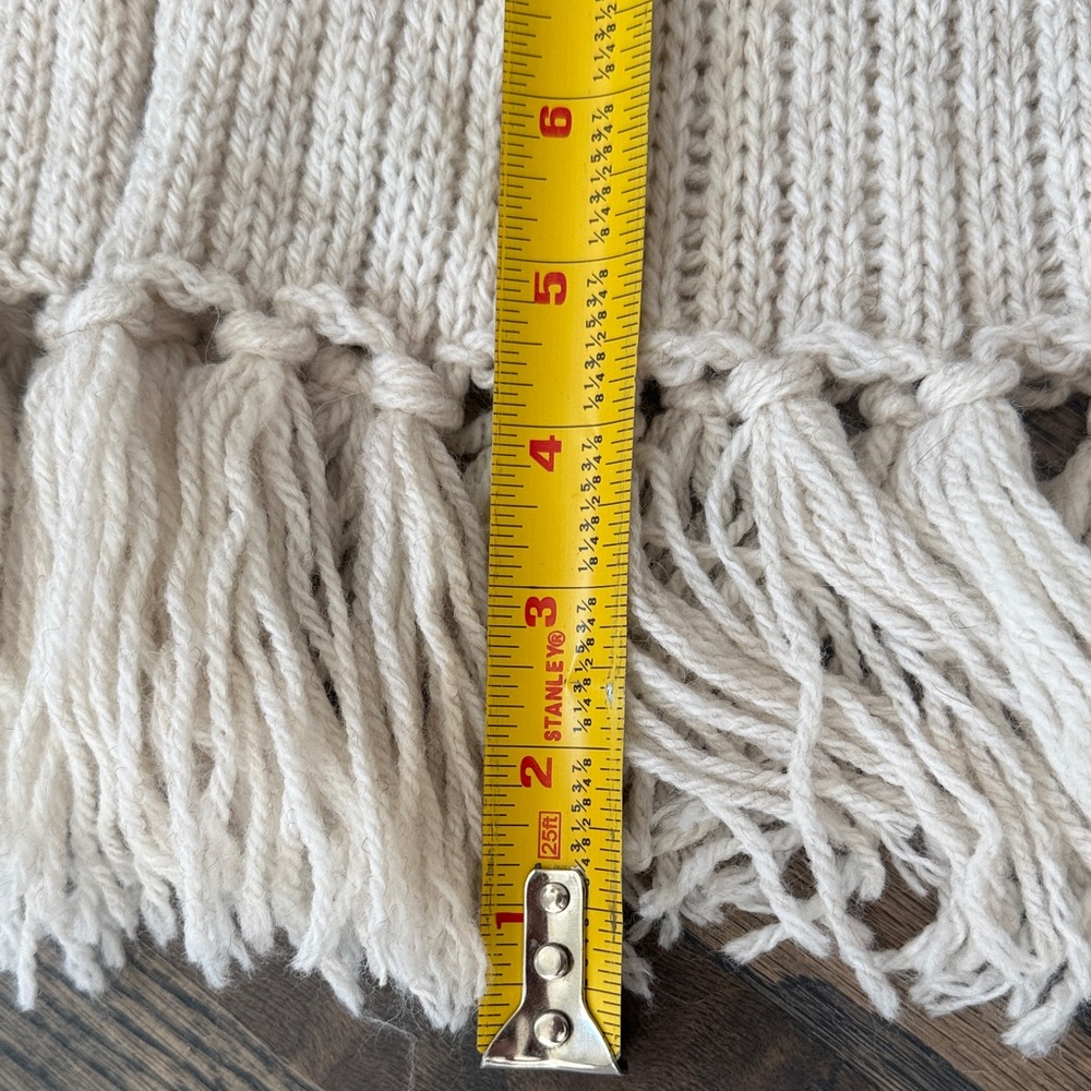 INC International Concepts Hooded 3 Button Wool Cape w Fringe Sun Sz Petite XS-S - Picture 12 of 17